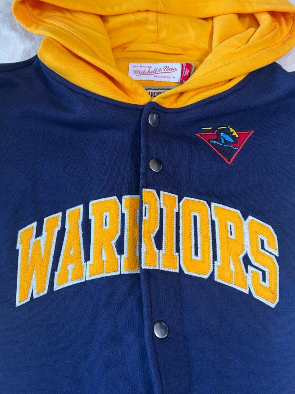 Golden State Warriors Courtside Fleece Hooded Jacket by Mitchell & Ness - XL